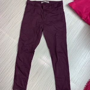 maroon pants